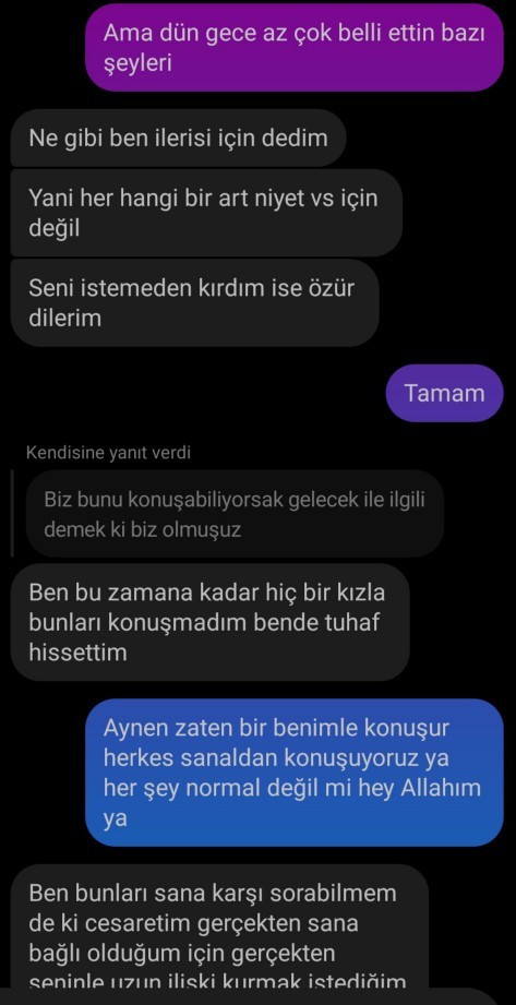 1 aydır konuştuğum flörtüm dün gece gerdekte ne giyeceksin diye sorarken bugün ailemle tanışmak istiyor?