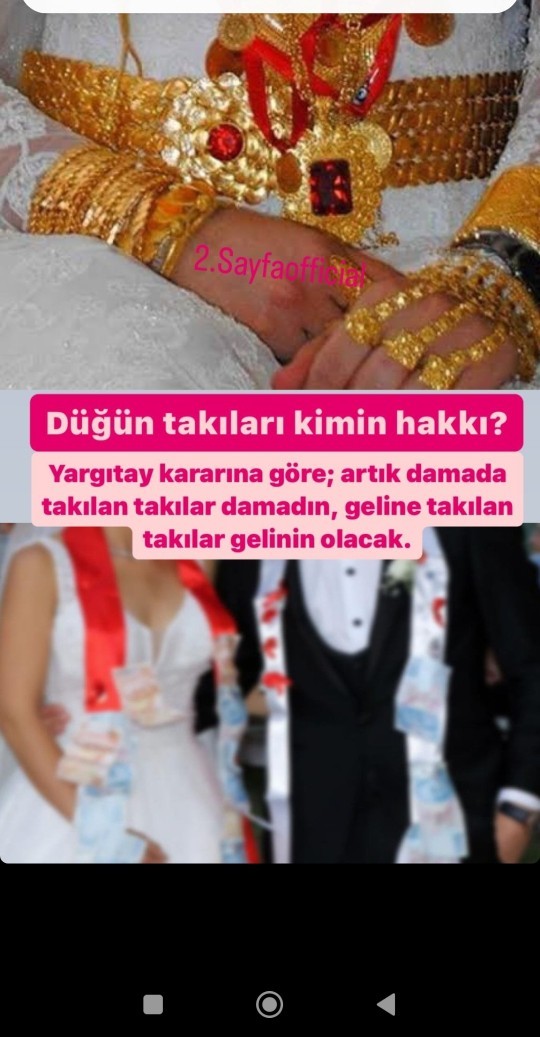 Yargıtaya göre artık düğünde geline takılan takılar gelinin, damada takılanlar damadın siz ne düşünüyorsunuz bu karara?