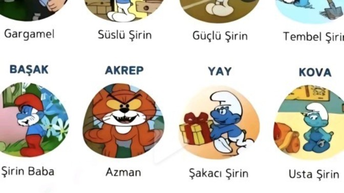 Burcunuza göre hangi şirinler karekterisiniz?