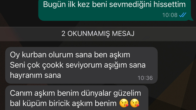 Sevgilime bugün beni ilk kez sevmediği hissettiğimi söyledim, verdiği cevaba bakın, gülsem mi ağlasam mı?