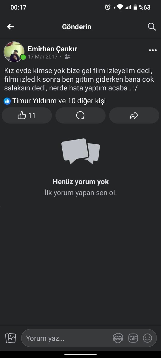 Karşı cinsle evde film izlenir mi?