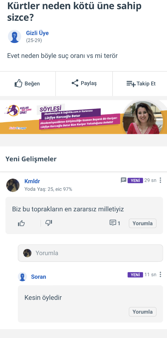 Irkçılık buraya kadar geldi mi ya?