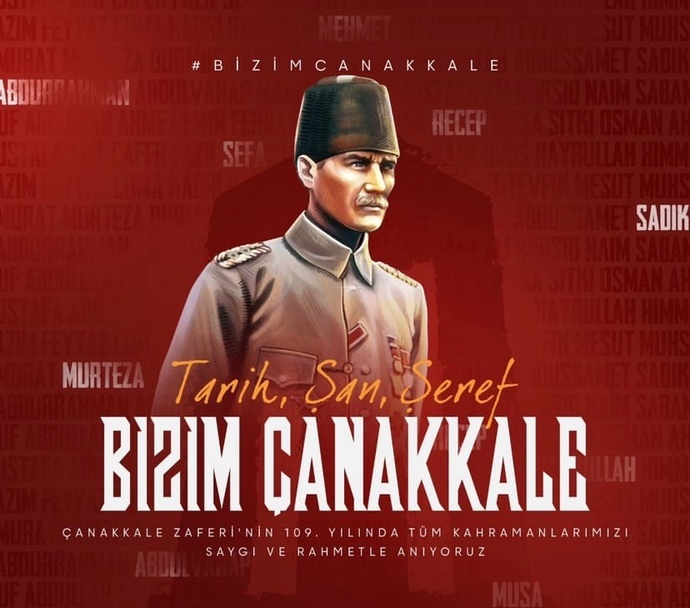 Bugün 18 Mart Çanakkale Zaferinin 109. yıl dönümü! Kahramanlarımıza neler söylemek istersin?