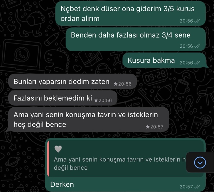 Nişanlımla seneye evleneceğiz ama ben okuduğum bölümü sevmiyorum, tekrar okumak istiyorum. Kurduğu cümlelere ne diyorsunuz?