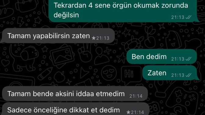 Nişanlımla seneye evleneceğiz ama ben okuduğum bölümü sevmiyorum, tekrar okumak istiyorum. Kurduğu cümlelere ne diyorsunuz?