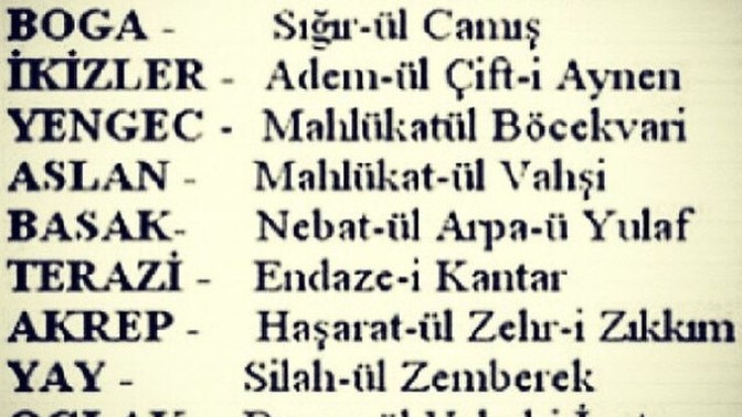 Burcunuzun eski dilde adı nedir, biliyor musunuz?