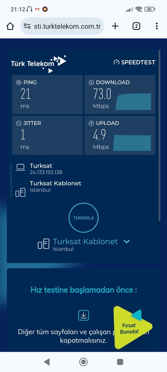İnternet hızınız ne kadar ve size yetiyor mu?