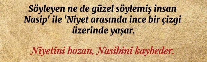 Nasip sözcüğünden ne anlıyorsunuz?