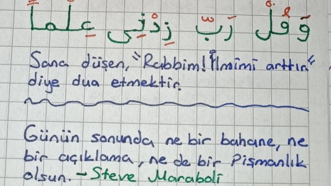 Motivasyonunuzu artırmak için günlük programınıza notlar ekliyor musunuz?