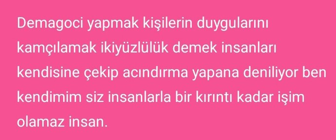 Senin kendi kavramına göre demagoci ne senin için?