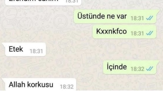 “Üstünde ne var” diyen manitaya ne denir?