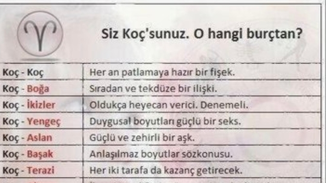 Koç burcunun diğer burçlarla uyumuna yönelik düşünceleriniz nelerdir?