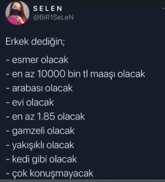 Kriter listesi yaptınız mı hiç?