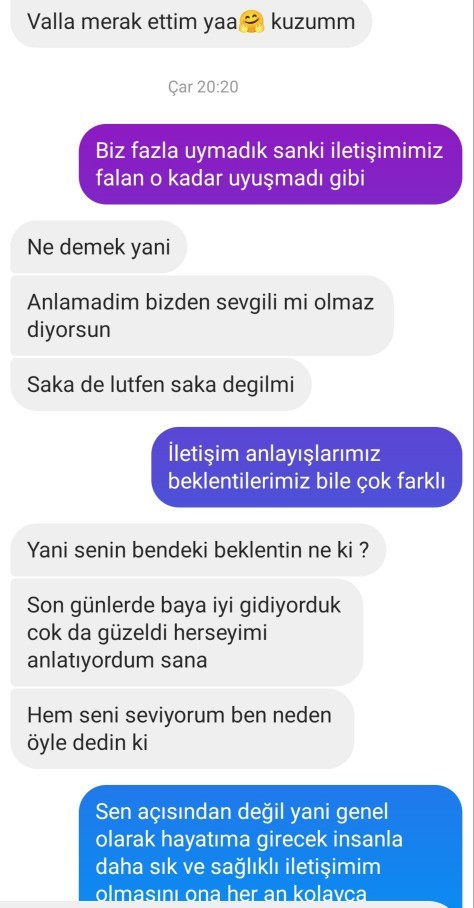 Napacam yardım! Yaklaşık bir buçuk aydır flört ettiğim çocuk bu şekilde sizce konuşmayı keseyim mi?