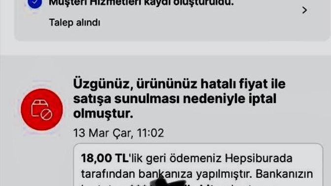 Ucuz fiyata satın aldığınız bir ürün, kargoya verilmeden önce iptal edildi mi?