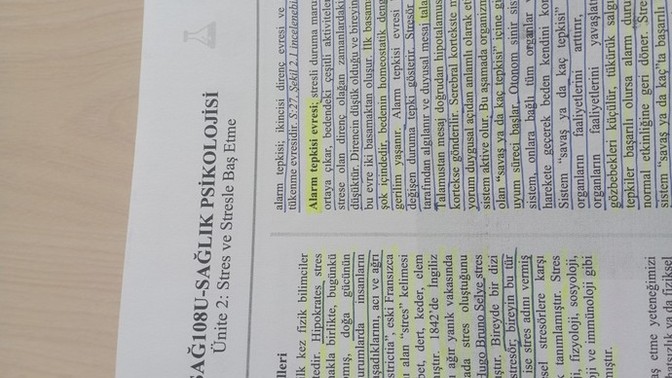 İnsana Ders Çalışırken hastalığının mikrop kapmaktan olmadığını, stresten olduğunu öğrenmek yük olur mu?