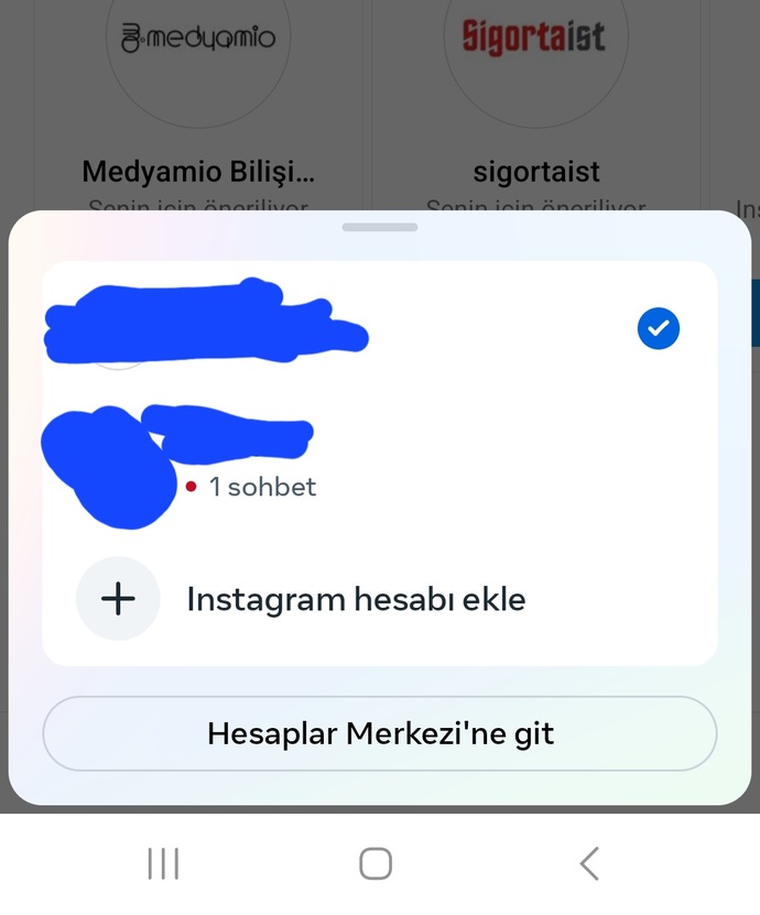 Neden böyle oluyor sohbet yok hesabımda ama var gözüküyor?