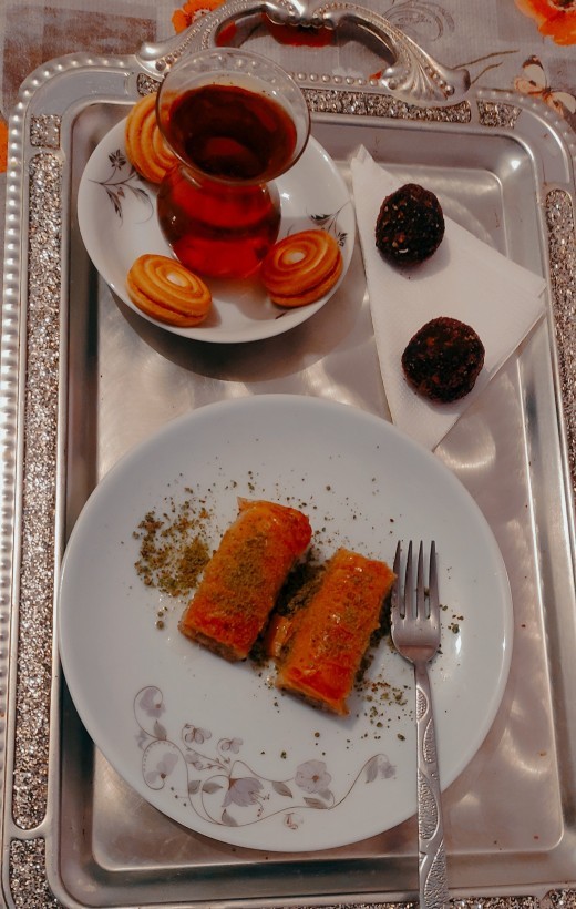 İftar sonrası için, sarma baklava yaptım nasıl olmuş?