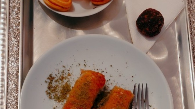 İftar sonrası için, sarma baklava yaptım nasıl olmuş?