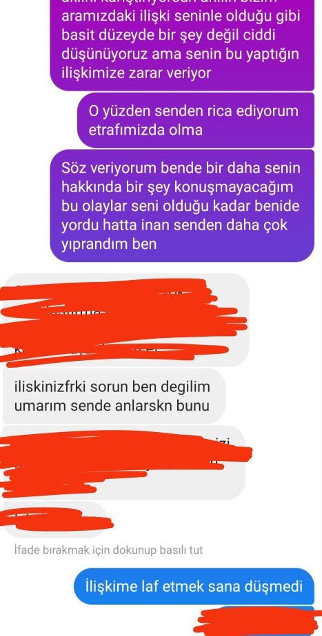 Sizce bu mesajlasmada kim haklı?