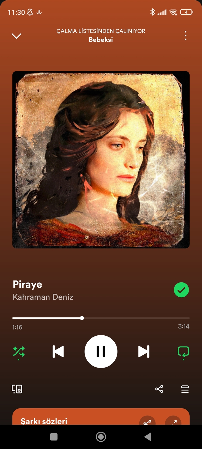 Senin müzik uygulamanda çalan son şarkı hangisi?