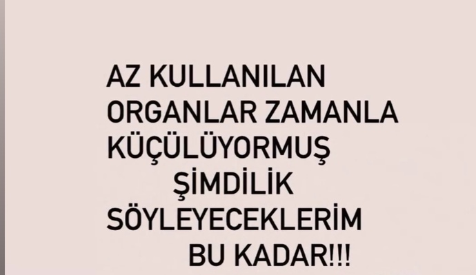 En az kullandığınız organınız hangisi?
