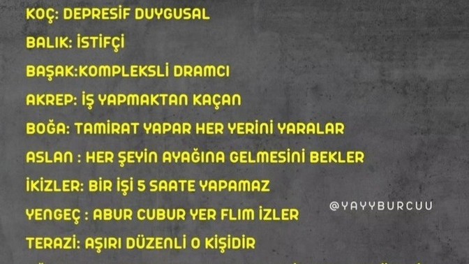 Burçların evdeki halleri neymiş?