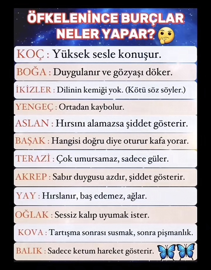 Öfkelenince burcuna göre sen ne yaparsın?