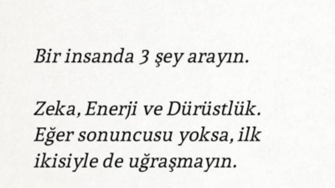 Bir insanda ilk olarak ne ararsın?