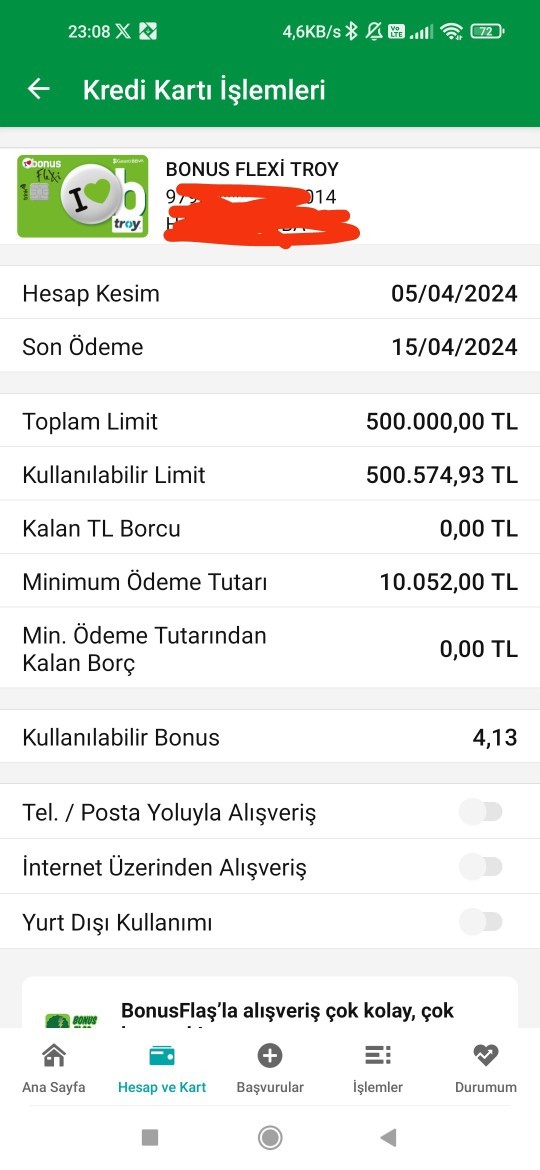 Kredi kartim da neden borç gorunuyor?