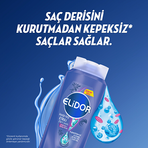 Elidor Kepeğe Karşı Etkisi 2’si 1 Arada Şampuan