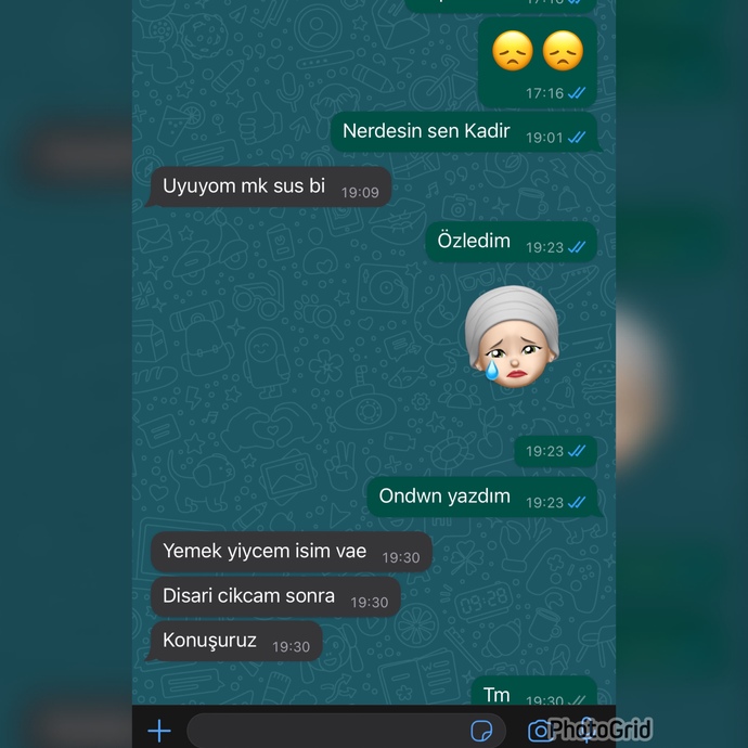 Beni sevmiyor değil mi?