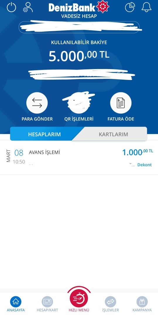 Denizbank hesap bakiyem nasıl anlarım?