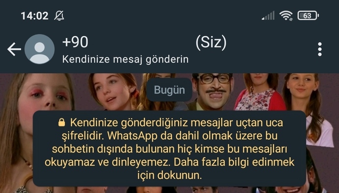 WhatsAppta kendinize mesaj gönderiyormusunuz?
