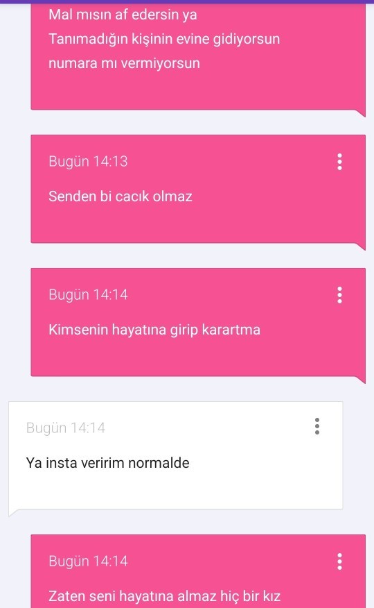 Neymiş evime gelecekmiş ama numara ve de istagram veremezmis utanıyormis?