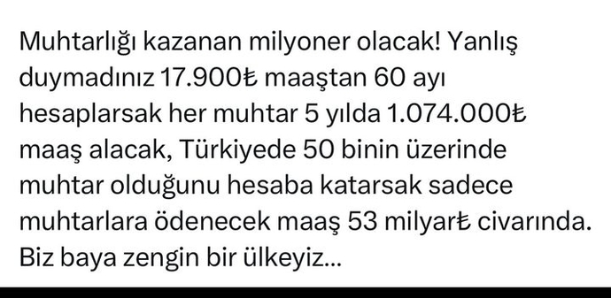 Muhtarlığın gereksiz olduğunu düşünen bir ben miyim?