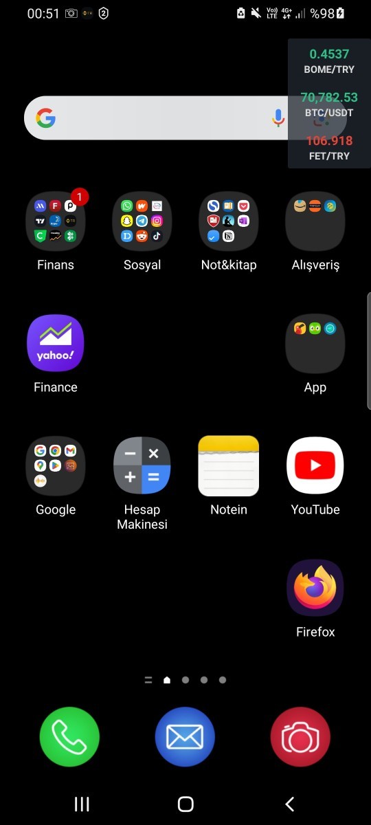 Telefonunuzun ana ekranı nasıl?