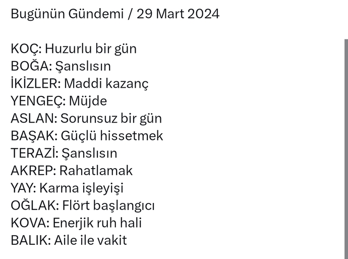 Burcunuza göre bugün gündemiinizde ne var?