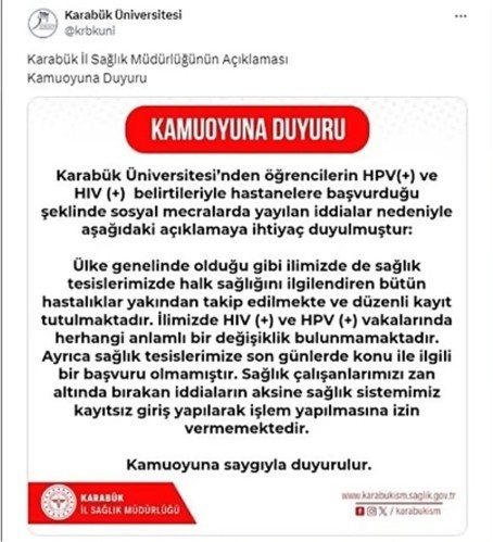 Karabük Üniversitesi haberi yalanmış. Bilip bilmeden oradaki her öğrencinin günahına girenler utanır mı acaba?