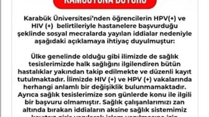 Karabük Üniversitesi haberi yalanmış. Bilip bilmeden oradaki her öğrencinin günahına girenler utanır mı acaba?