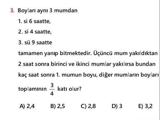 24 yaşındayım üniversite sınavına giricem ama pes etmek üzereyim şu soruyu bile yapamiyorum kimse yokmu soruya yardım edecek?