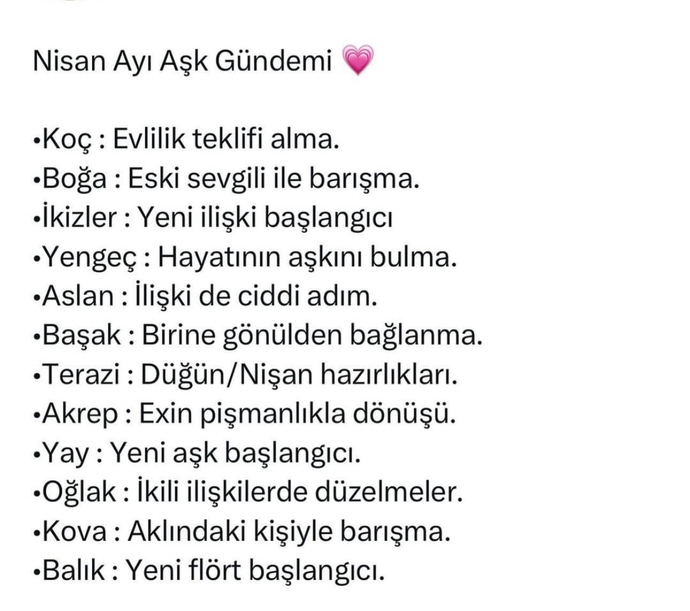 Nisan ayında aradığınız aşkı bulacak mısınız 😃?