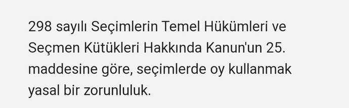 Oy kullanmamanın cezası var mı?