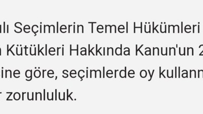 Oy kullanmamanın cezası var mı?