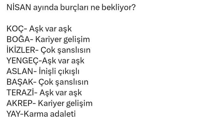 Burcunuza göre Nisan  ayında sizi ne bekliyor?