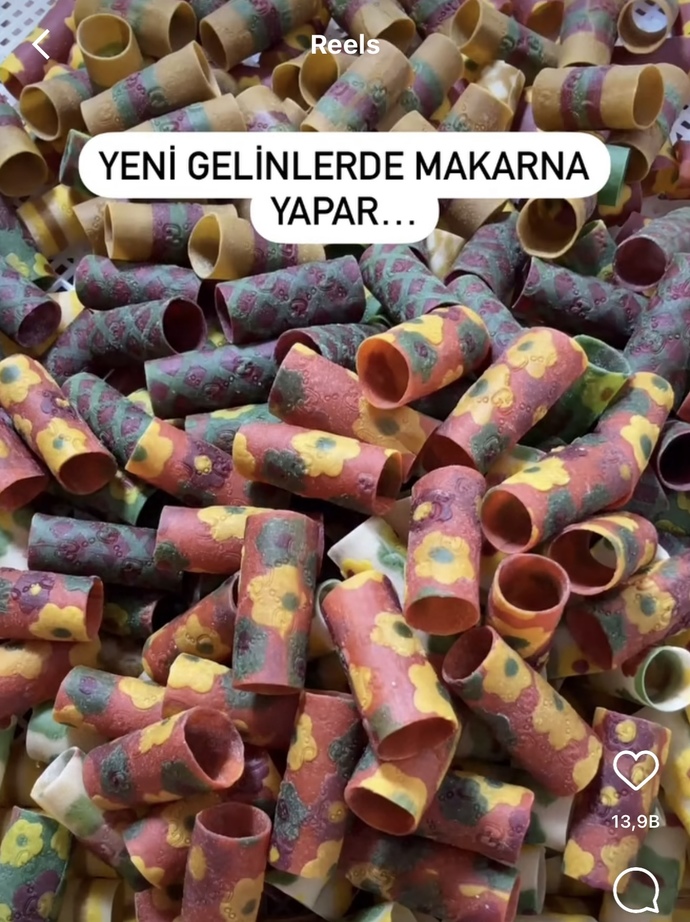 Eniştenize böyle çiçekli makarna yapsam beğenir mi acaba?