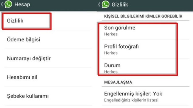 WhatsApp son görülmeniz kapalı mı?