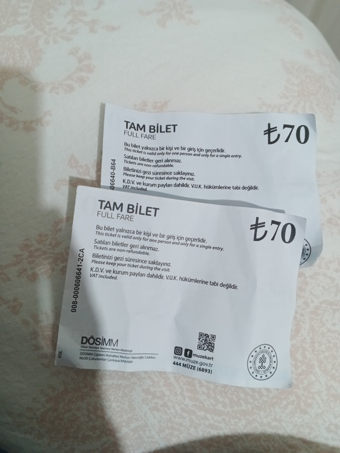 Biletlerin ne zaman ve hangi müzede alındığı nasıl anlaşılır?