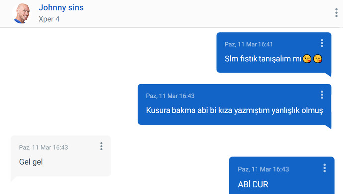 Şu an konuştuğun biri var mı?