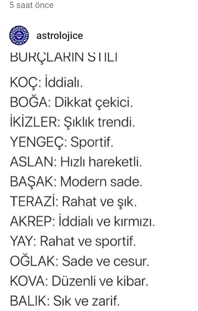 Sizin burcunuzun stili nedir?